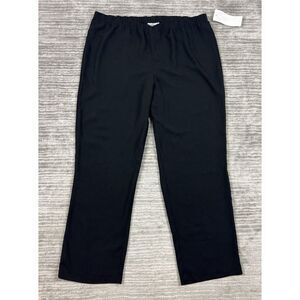 Robbie‎ Bee Pants Womens 18 Black Pull on Elastic Waist Polyester Dress NWT